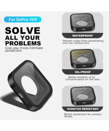 ParaPace Lens Replacement Kit for GoPro Hero 11/10/9 Black - UV Protective Glass Cover, Action Camera Accessories (Black) - Buy Online on SooperMarket.com