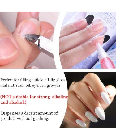 Kalolary 15Pack 3ML Nail Oil Pen Container with Brush Tip Empty Cuticle Oil Lip Gloss Container Applicators Eyelash Growth Liquid Tube with 5PCS Transfer Pipettes - Buy Online on SooperMarket.com