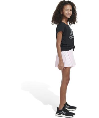 adidas Girls' 3-Stripe Skort, Elastic Waistband, 3T, Clear Pink - Buy Online on SooperMarket.com