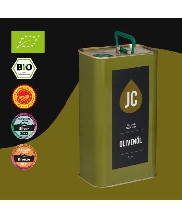 Buy JC Greek Extra Virgin Olive Oil - Organic Premium Quality Kalamata PDO (3L) - Available in 4 Sizes | International Shipping - Buy Online on SooperMarket.com