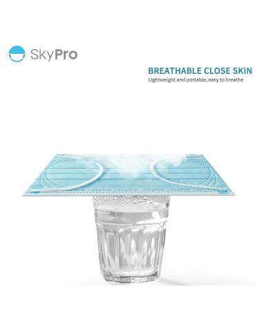 SKYPRO 50PCS 3-Ply Kids Disposable Face Masks - ASTM Level 1 Protective PPE - Light Blue - Buy Online on SooperMarket.com