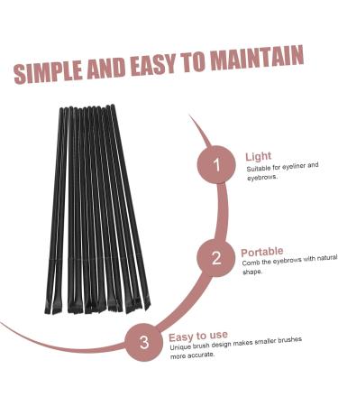 BELLIFFY 12pcs Eyeliner Brush Eye Shadow Brush Eye Crease Brush Eye Brushes for Eyeshadow Eye Makeup Brushes 14.5x0.7x0.5cm Black - Buy Online on SooperMarket.com