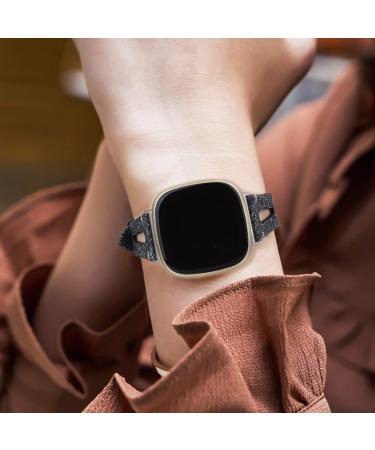 EverSnows Slim Woven Bands for Fitbit Sense/Versa 3 - Soft Fabric Canvas Sport Strap for Men and Women - Charcoal - Buy Online on SooperMarket.com