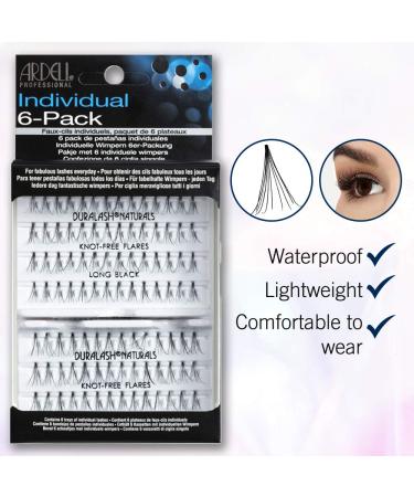 Ardell Knot-Free Individual Long Black Eyelashes 6-Pack - 336 Lashes Total - Buy Online on SooperMarket.com