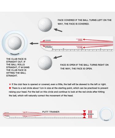XINGGM Golf Putting Alignment Training Aid for Putting Green | Indoor & Outdoor Golf Putting Trainer Come with Golf Ball & Putting Ring Plastic Putting Alignment Rail - Buy Online on SooperMarket.com