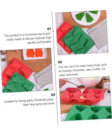 KICHOUSE Christmas Decor Christmas Baking Molds Silicone Molds Ice Cubes Chocolate Pastry Mould Cake Mold Mousse Mold Fudge - Buy Online on SooperMarket.com