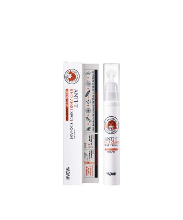 YADAH Anti Trouble Red Zero Spot Cream Easy Application Acne Spot Treatment Natural Niacinamide Acne Treatment 100% Vegan Formula For Acne Care Acne Whitehead Scar Solution Treatment 0.5 FL.Oz.