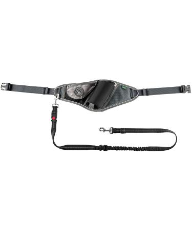 HUNTER Jasper anti-jerk leash jogging belt shock absorber reflective black/grey black/grey one-size