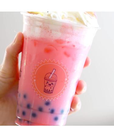 Vegan Milk Bubble Tea Kit Gift Box | 3 Servings | Includes Strawberry Powder, Blueberry Popping Boba, and Paper Straws | The TeaShed - Buy Online on SooperMarket.com