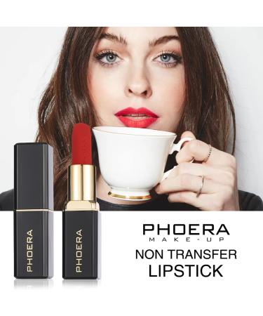 Phoera Non Transfer Lipstick (06 Belle) - Waterproof, Smudge-Proof & Long-Lasting - Buy Online on SooperMarket.com