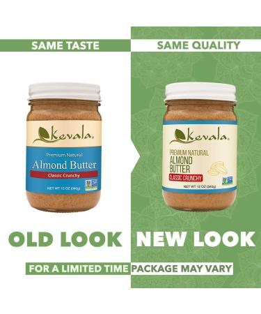 Kevala Almond Butter Classic Crunchy 12 oz - 100% Natural & Delicious - Buy Online on SooperMarket.com