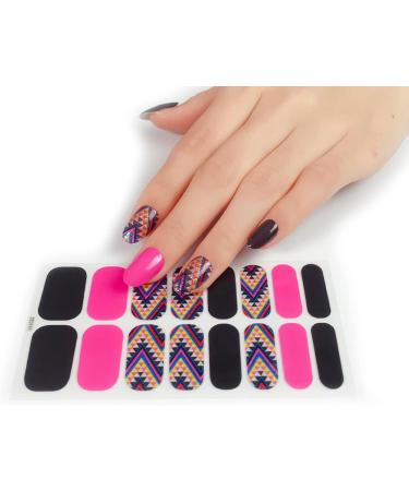 Pattern Semi Cured Gel Nail Polish Strips Full Nail Wraps Nail Polish Stickers Self-Ashesive Nail Art Nail Polish Strips for Women Valentines Day Ze0098 - Buy Online on SooperMarket.com