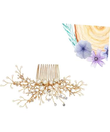 Angoily Tiara Bride Insert Comb Women Hairpin Bridal Headdress Wedding Miss Hair Comb - Buy Online on SooperMarket.com