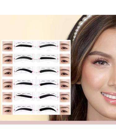 12 STYLE/SHAPE SELF ADHESIVE EYEBROWS STENCIL - 26 pcs pads x 2 eyebrows stencil on every pad.