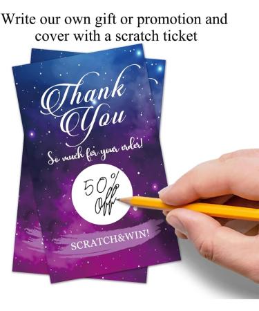 Hafhue 50 Pack Thank You Blank Gift Certificate Scratch Off Cards for Small Business Spa Gold - Buy Online on SooperMarket.com