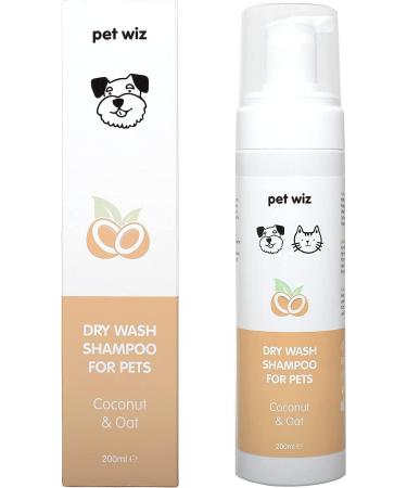 Vet Approved Dry Shampoo for Pets | Natural Ingredients | Deodorising Soothing & Revitalising | No Rinsing Required | Coconut & Oat