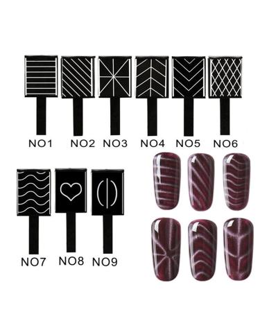 Chseo 8-Piece Nail Magnet Stick Set - 3D Cat Eye Nail Polish Art Tool for Stunning Manicure Effects - Buy Online on SooperMarket.com