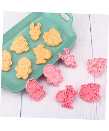 Cabilock 12 Pcs Biscuit Mold Christmas Embossing Mold Silicone Chocolate Mould Tool 3D Pink Pp Household - Buy Online on SooperMarket.com