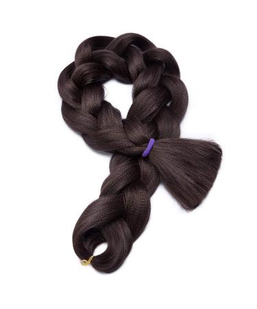 Tess 41 Jumbo Braids Extensions - 5pcs Synthetic Braiding Hair Dark Brown #4 - 165g Bundle Crochet Hair Extensions (100cm) - Buy Online on SooperMarket.com