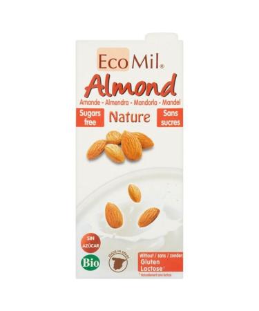 Ecomil | Almond Nature - Sugar Free | 6 x 1L