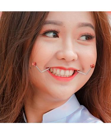 Baluue 2 Pairs Dimple Makers Cheeks Facial Dimple Trainer for Create a Beautiful Smile Natural Dimples Lift Portable Red Purple - Buy Online on SooperMarket.com