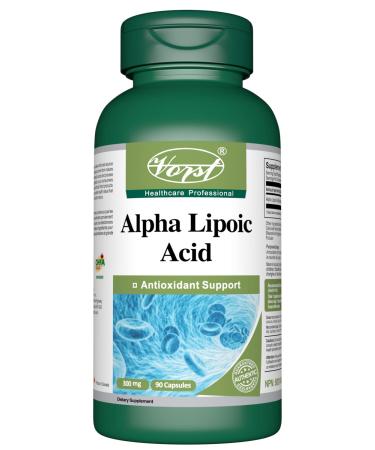 VORST Alpha Lipoic Acid (ALA) 300mg 90 Capsules | Powerful Antioxidant Supplement | Highly Stable DL-ALA Powder Pills (50% R ALA & 50% S ALA Blend) | 1 Bottle 90 count (Pack of 1)