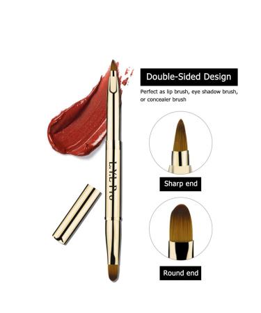 L.Y.L Pro Gold Double-Ended Retractable Lip Brush - Perfect Travel Lipstick & Gloss Makeup Brush for Christmas Gifts - Buy Online on SooperMarket.com