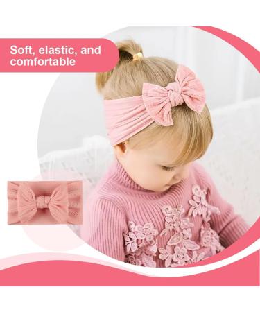 Shop Eihi 4-Piece Baby Girls Headband Set | Nylon Hair Bands for Newborns & Toddlers - 4 Colors Available - Buy Online on SooperMarket.com