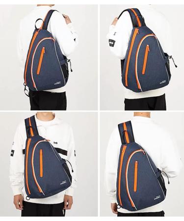 OUTPLORER Pickleball Bag - Reversible Crossbody Sling for Men and Women | Adjustable Backpack with Fence Hook | Neon Orange B Middle - Buy Online on SooperMarket.com