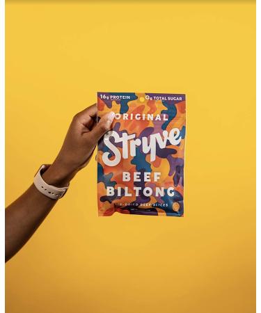 Stryve Original Biltong - Low Fat, Low Carb, Low Sugar, 16g Protein - 4 Pack (2.25oz) - Buy Online on SooperMarket.com