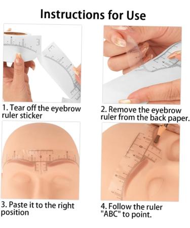 Mikinona Clear Sticker 50pcs Makeup Rulers Eyebrow Positioning Shaper Markers Mappers Drawing Professional Shapers - Buy Online on SooperMarket.com