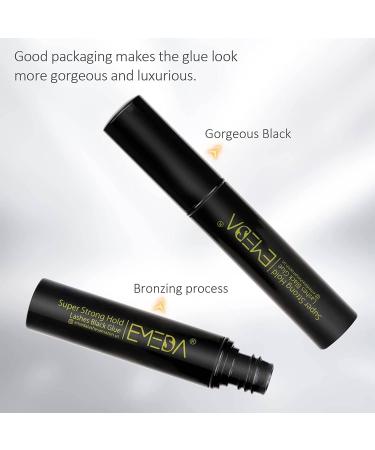 Emeda Black Eyelash Glue 5ml | Fast-Drying Latex Adhesive for Strip & DIY Lashes | Cluster Eyelash Glue (0.17oz) - Buy Online on SooperMarket.com