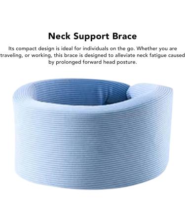 Adjustable Neck Brace - Portable Breathable Neck Support for Travel & Work | Relieves Neck Tension (Light Blue) - Buy Online on SooperMarket.com