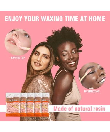 Waxing Kit for Women - MaxFlat Wax Pot with Rose Hard Wax Beans - Full Body Brazilian, Armpit, Eyebrow, Bikini, Leg Wax - Includes 20 Wax Applicator Sticks, Oil, and Silicone Bowl - Buy Online on SooperMarket.com