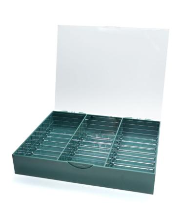 Portable Acrylic Case For Prevent Dust And Dirt Maintain The Cleanliness Suitable For Salons And Personal Use Adjustable Storage Solution dark green