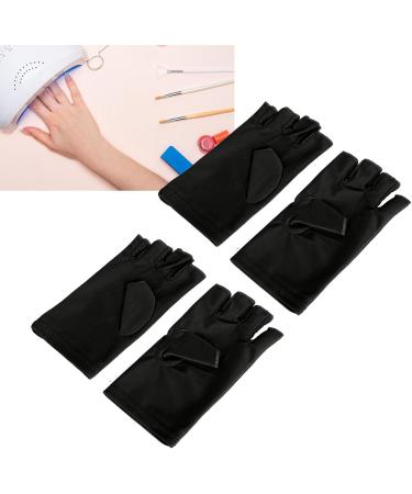Professional UV Gloves for Nails Full Coverage Finger UV Nail Gloves for Gel Nail Lamp Manicures with Breathable Comfortable Black (Black) One Size - Buy Online on SooperMarket.com