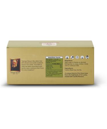 Steuarts Tea - Vanilla Flavoured Ceylon Black Tea bags 25 count 30g - Buy Online on SooperMarket.com