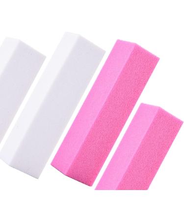 Selistamm 10Pcs Nail Buffer Blocks 4-Way 120 Grit Nail Buffers & Mini Files Set - Manicure Tools for Gel, Acrylic, Natural Nails - Pink - Buy Online on SooperMarket.com