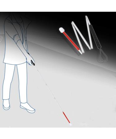 wemee Aluminum Folding Cane 4-Sec Folding Cane with Rolling Tip for Blind Walking Stick - Buy Online on SooperMarket.com