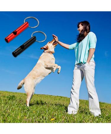 nuoshen 2 Pcs Dog Whistle Black Red Dog Training Whistle Dog Whistles for Recall and Pet Behavior Control - Buy Online on SooperMarket.com