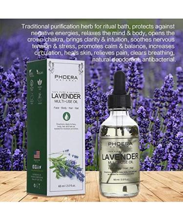 AQUAPURITY PHOERA Multi-Use Oil Anti-Aging 100% Natural With Petals Face Body Hairs Nail Wrinkles Aromatherapy Flowers And Vegetables UK (LAVENDER OIL) - Buy Online on SooperMarket.com