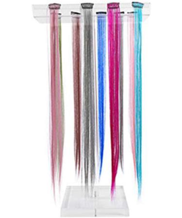 Socobeta Acrylic Hair Extension Stand Double Sided Design Washable Hair Extension Rack Transparent Sectioning Display Hair Extension Holder for Salon Home - Buy Online on SooperMarket.com
