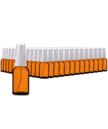 Handsunity 15ml-156Stk spray glass bottle-pharmacy amber glass bottle set with white atomizer glass spray bottle made of brown las including 5 accessories 15ml-156 pieces White cap