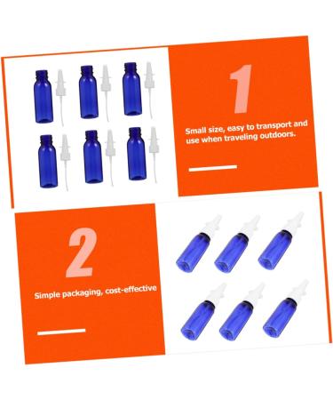 FRCOLOR 6pcs Round Shoulder Nasal Spray Travel Lotion Bottles - Refillable Glass Containers for Liquids - Toiletry Travel Containers - Nasal Mist Pump Bottle - Buy Online on SooperMarket.com