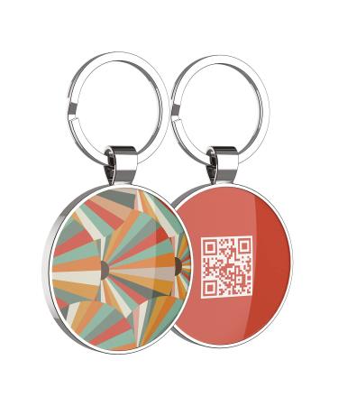 DISONTAG QR code Dog brand ID personalized social online page-free online pet profile modifiable control of the privacy nois app required (round) A1