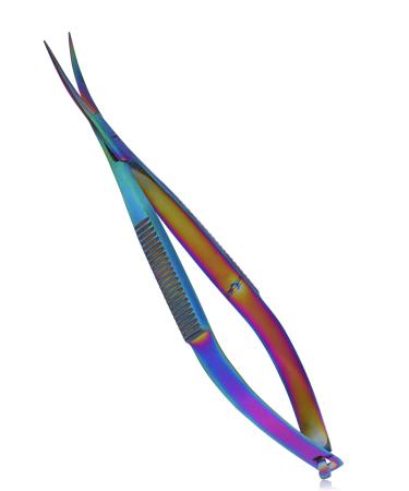 HARAMS Cuticle Scissors Extra Fine Professional Precision Stainless Steel Nose Ear Hair Trimming Scissors Stratum Corneum Scissors for Eyebrows Eyelashes Nail Trimming and Dry Skin (Straight)