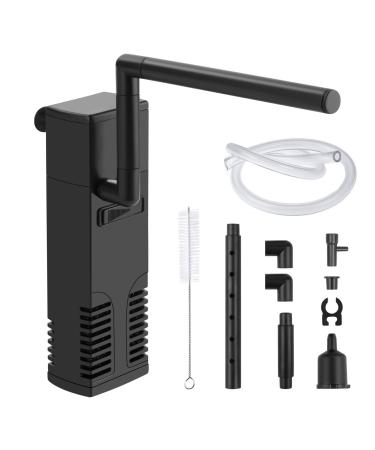 Flintronic aquarium filter 4W aquarium pump aquarium internal filter adjustable aquarium internal filter with small brush 300l/h water pump flow aquarium filter with water pump for 60l aquarium