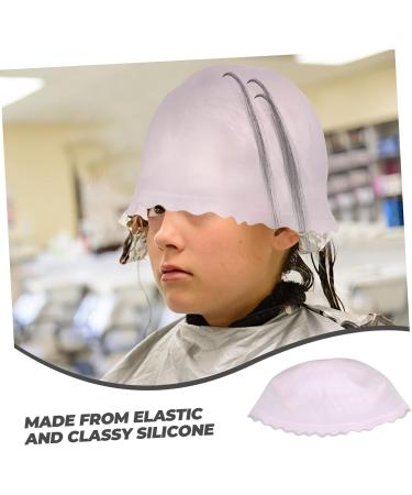 FOYTOKI Silicone Highlighter Cap Hair Dyeing Hat for Salon Hairdressing Supplies Salon Hairdressing Tools Highlight Cap for Hair with Hook Frosting Tipping Cap Hair Caps - Buy Online on SooperMarket.com