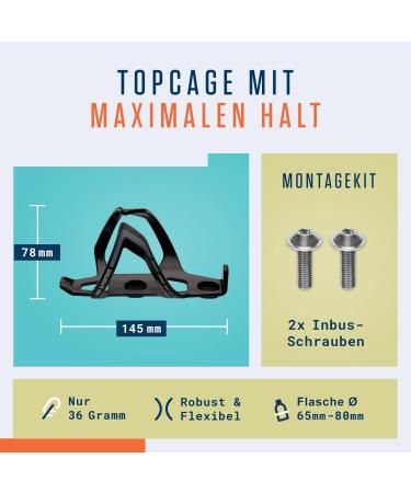 Alphatrail Bicycle Bottle Holder - Lightweight 36g Anti-Break Guarantee Compatible with Cube SKS Elite Topeak & More - Fastening Screws Included - Buy Online on SooperMarket.com