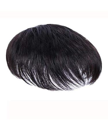 BGHJUE Mens Wig Male Hair Wig Piece Short Wigs For Men Heat Resistant Synthetic Natural Wigs For Daily 5 * 5inchBlackb Black a5*5inch